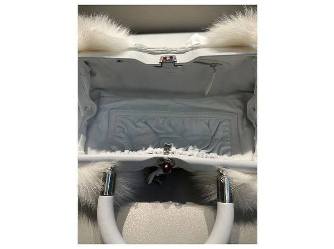 Bolsa DIOR de pele de raposa e couro NOVIDADE Branco - vista 11