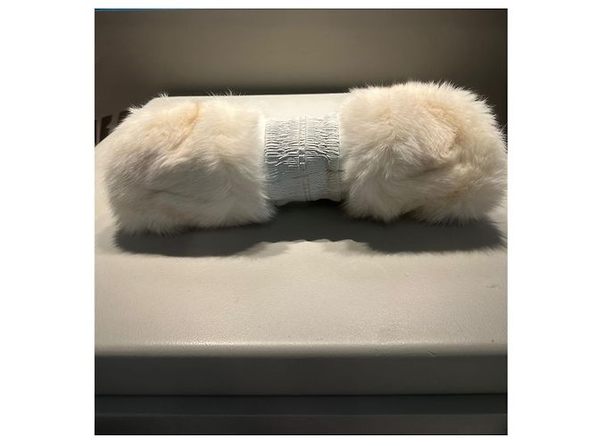 Bolsa DIOR de pele de raposa e couro NOVIDADE Branco - vista 16