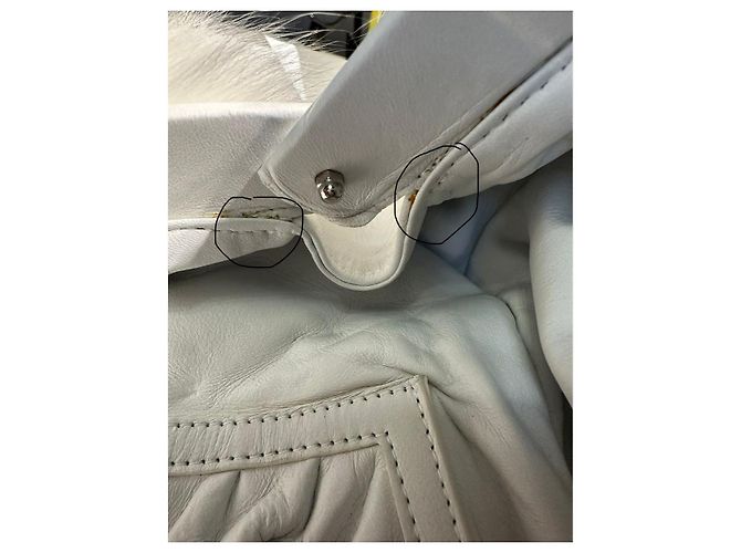 Bolsa DIOR de pele de raposa e couro NOVIDADE Branco - vista 6