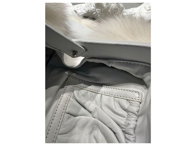 Bolsa DIOR de pele de raposa e couro NOVIDADE Branco - vista 7