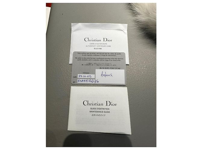 Bolsa DIOR de pele de raposa e couro NOVIDADE Branco - vista 8