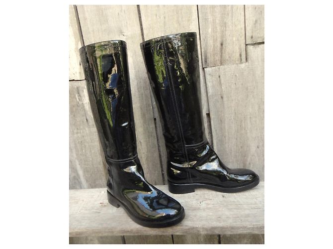 Botas Pollini p charol 37 Nueva condición Negro - vista 3