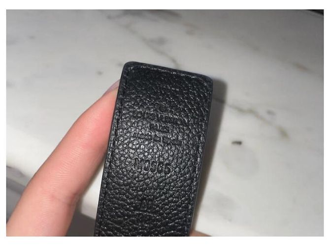 Louis Vuitton Gürtel aus Leder Schwarz und Hellbraun Golden - Ansicht 5