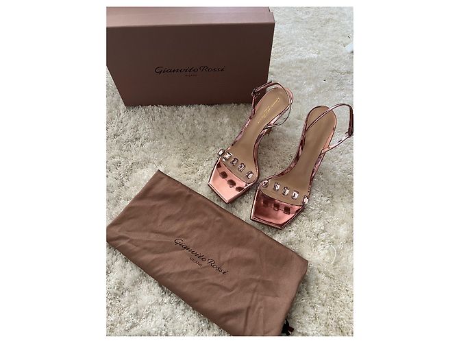 Sandali Gianvito Rossi Diamond Bronzo Pelle Vernice - vista 2