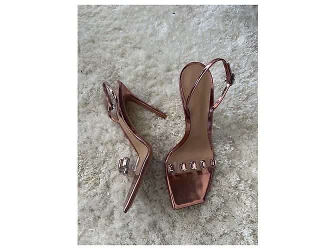 Sandali Gianvito Rossi Diamond Bronzo Pelle Vernice - vista 9