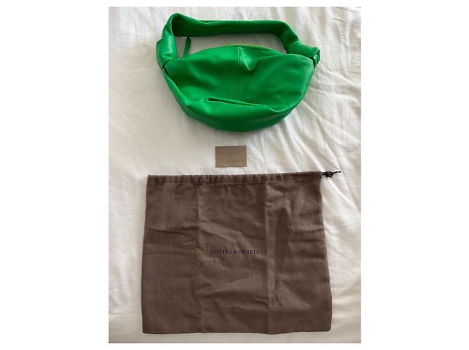 Borsa a mano Bottega Veneta Double Knot in pelle verde - vista 3