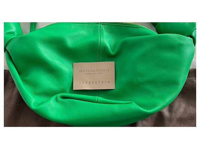 Borsa a mano Bottega Veneta Double Knot in pelle verde - vista 4