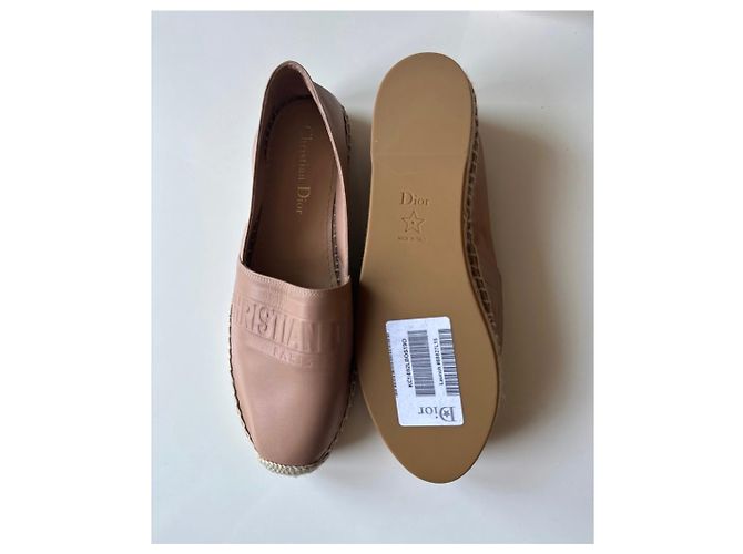 Espadrillas Christian Dior Granville in pelle rosa - vista 2