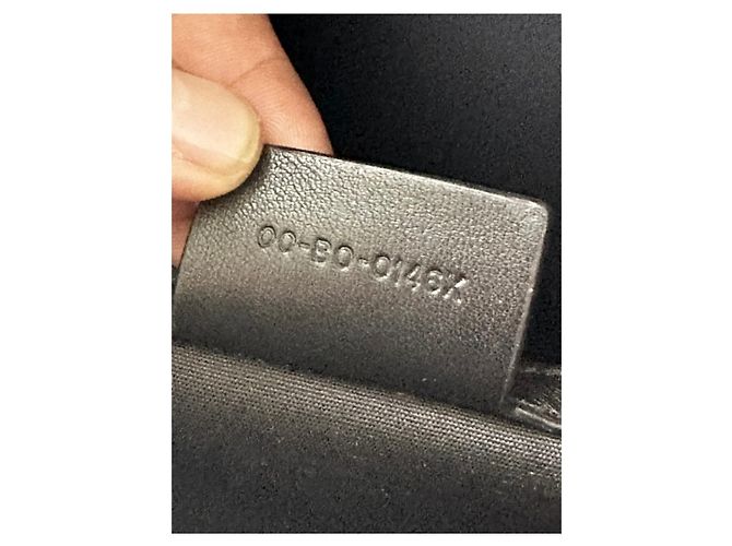 Christian Dior Porte-documents en cuir noir - vue 8
