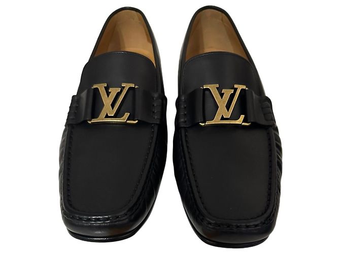 Mocassini Louis Vuitton Montaigne in pelle nera Nero - vista 2