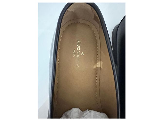 Mocassini Louis Vuitton Montaigne in pelle nera Nero - vista 7