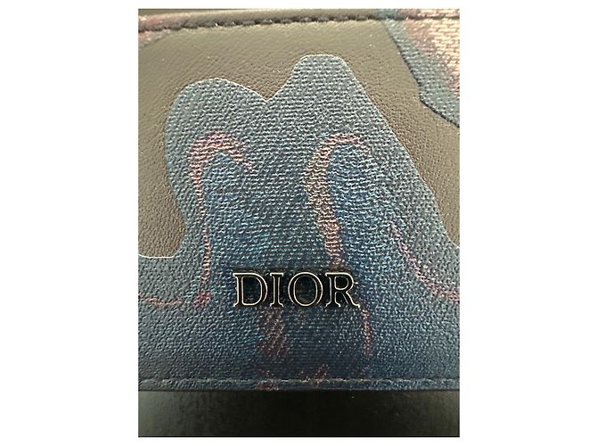Christian Dior Wallets Small accessories Brown Blue - view 3