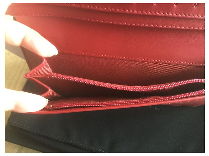 Cartera Chanel Yen de cuero Caviar rojo Roja - vista 6