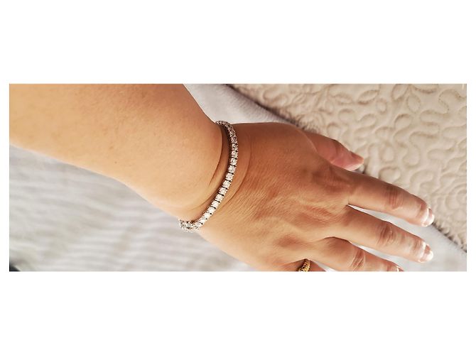 Autre Marque Bracciale tennis con diamanti Bianco - vista 8
