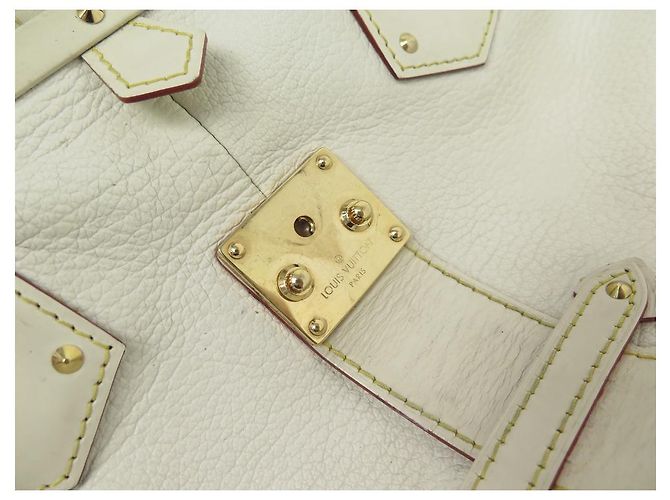 Ingenieux LOUIS VUITTON L INGENIOUS LEDER HANDTASCHE SUHALI ECRU LEDER Roh - Ansicht 12