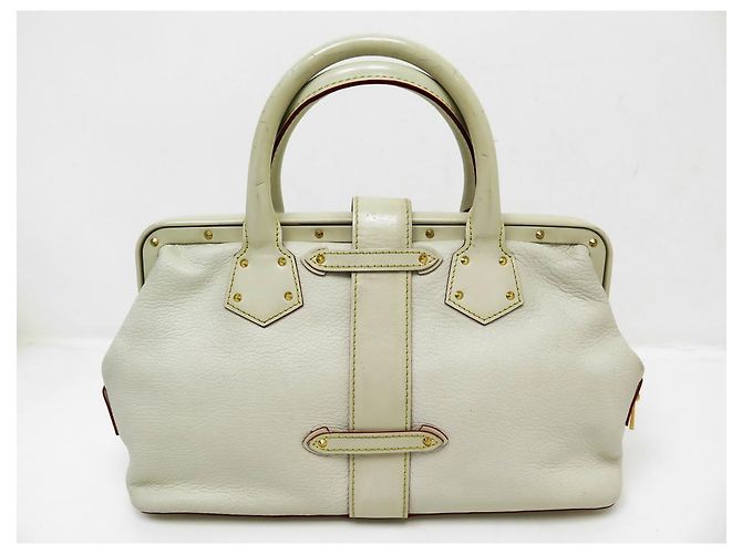Ingenieux LOUIS VUITTON L INGENIOUS LEDER HANDTASCHE SUHALI ECRU LEDER Roh - Ansicht 2