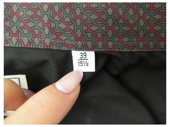 Hermès CAMICIA FITTING HERMES CON COLLO DRITTO 026250H20239 COTONE NERO M 39 15.5 Camicie - vista 3
