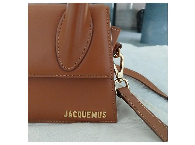 Borsa a mano Jacquemus Chuiquito in pelle marrone - vista 7