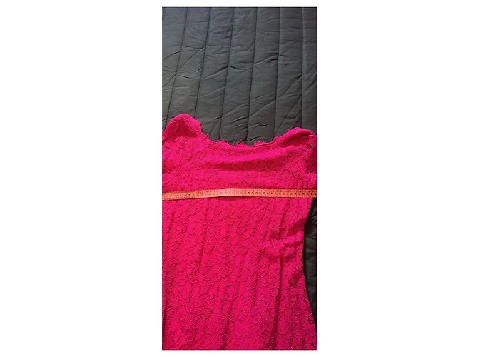 Vestido de renda Diane Von Furstenberg Fuchsia Rayon Fuschia - vista 2