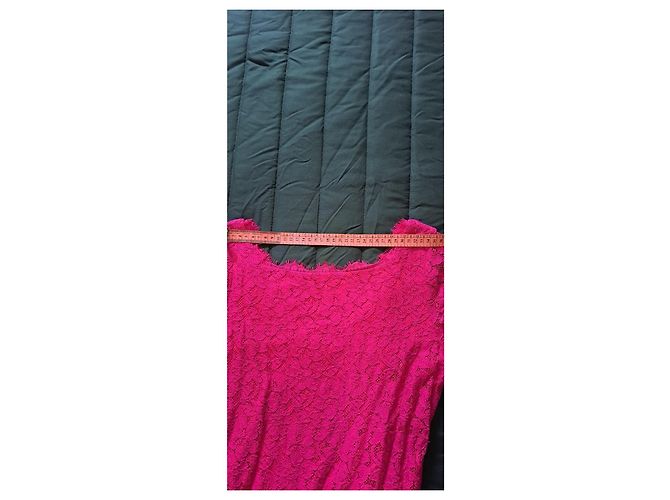 Vestido de renda Diane Von Furstenberg Fuchsia Rayon Fuschia - vista 3