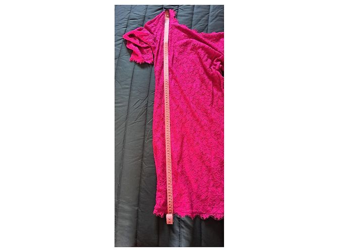 Vestido de renda Diane Von Furstenberg Fuchsia Rayon Fuschia - vista 5