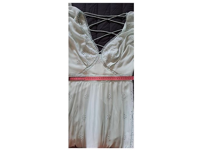 Autre Marque Vestido estilo bordado inglés verde menta Verde claro - vista 2