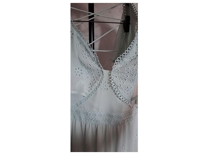 Autre Marque Vestido estilo bordado inglés verde menta Verde claro - vista 7