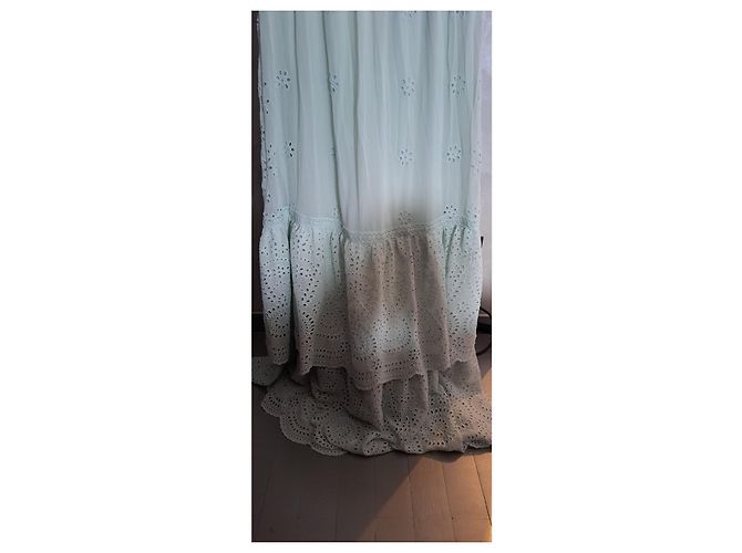 Autre Marque Vestido estilo bordado inglés verde menta Verde claro - vista 8