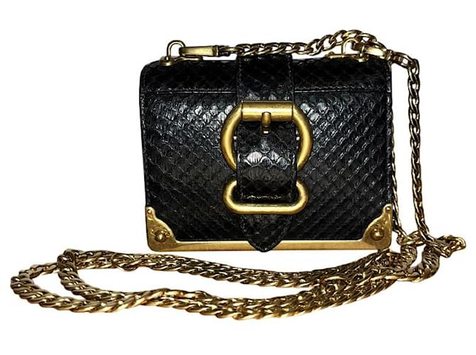 Prada Micro Cahier Black Python ref.981729 - Joli Closet