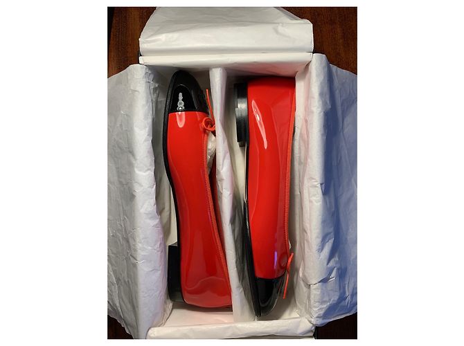 Cambon BALLERINE T40 PUNTA NERA IN VERNICE ROSSA CHANEL - vista 4