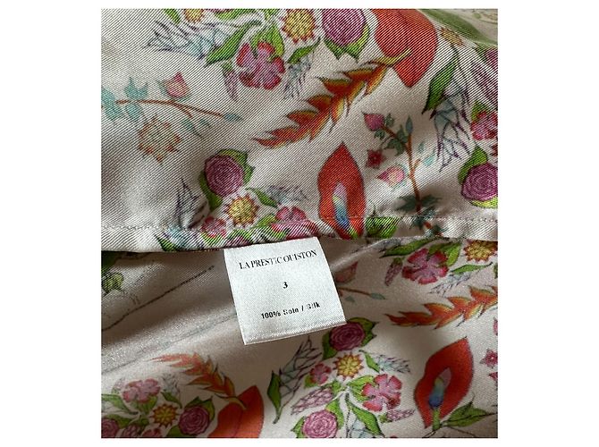 La Prestic Ouiston Kimono V Beach in seta Mix Lingua di Fuoco Multicolore - vista 6