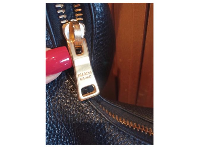 Borsa tote Prada in pelle Saffiano nera Nero - vista 3