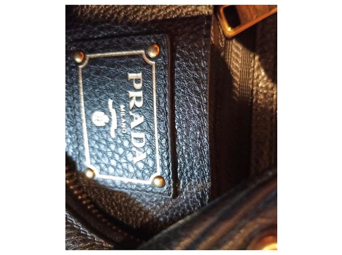 Borsa tote Prada in pelle Saffiano nera Nero - vista 4