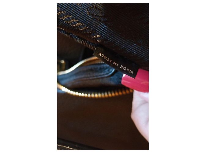 Borsa tote Prada in pelle Saffiano nera Nero - vista 6