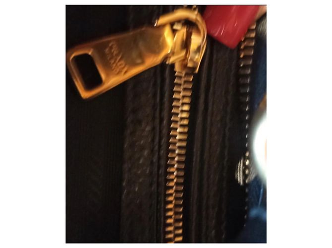 Borsa tote Prada in pelle Saffiano nera Nero - vista 7