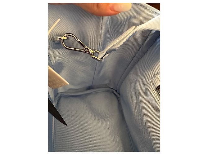 Bauletto Borsa a mano Prada Drill Pois in tessuto turchese - vista 16