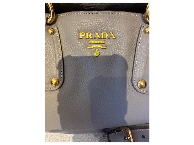 Borsa tote Prada Vitello Daino in pelle beige - vista 2