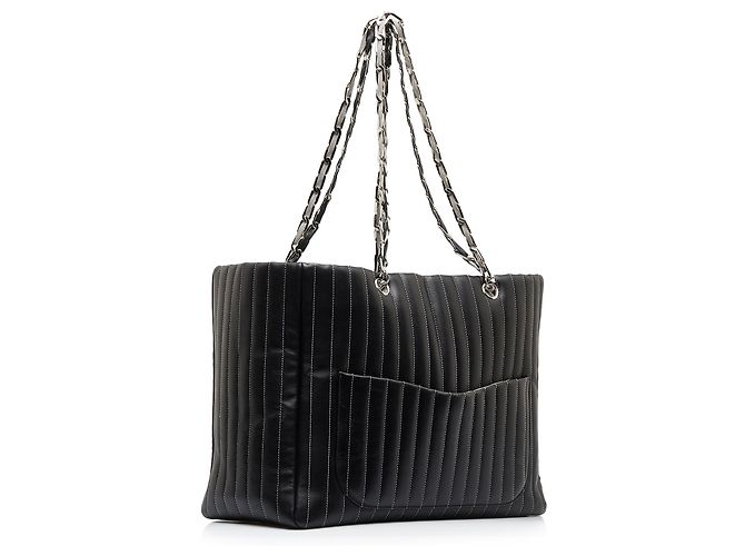 Borsa Chanel CC Mademoiselle Ligne nera Nero - vista 2