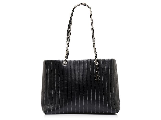 Borsa Chanel CC Mademoiselle Ligne nera Nero - vista 3
