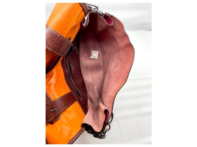 Vintage Loewe Bolso Cartero Verde Caqui Bordeaux - vista 11