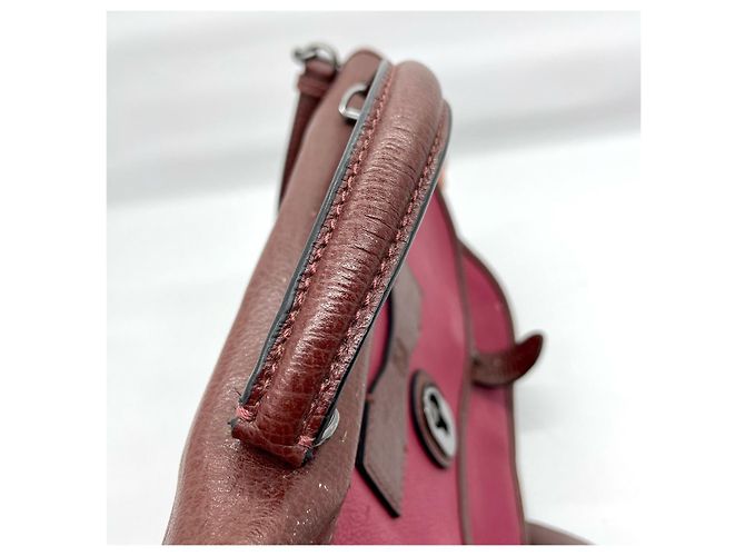 Vintage Loewe Bolso Cartero Verde Caqui Bordeaux - vista 13