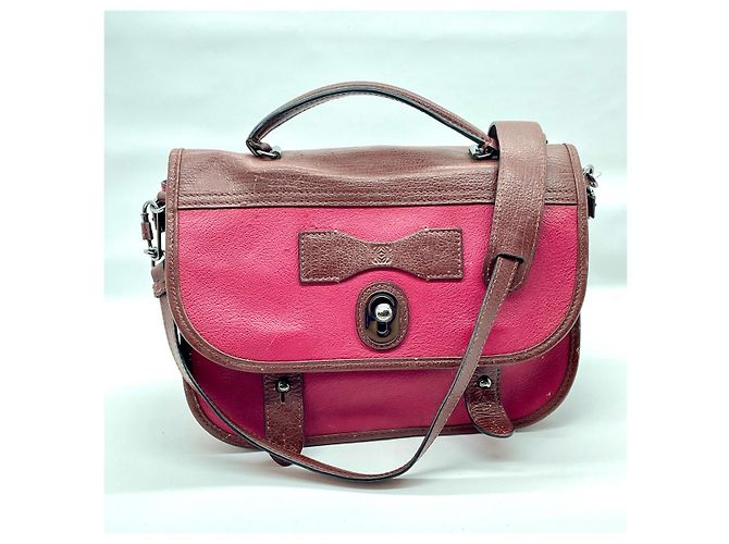 Vintage Loewe Bolso Cartero Verde Caqui Bordeaux - vista 14