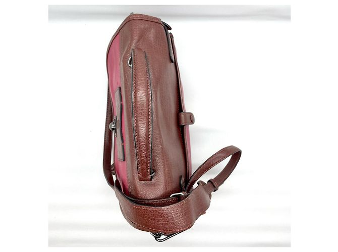Vintage Loewe Bolso Cartero Verde Caqui Bordeaux - vista 6