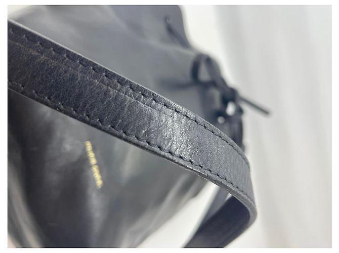 Mansur Gavriel Beuteltasche aus echtem Leder Schwarz - Ansicht 10