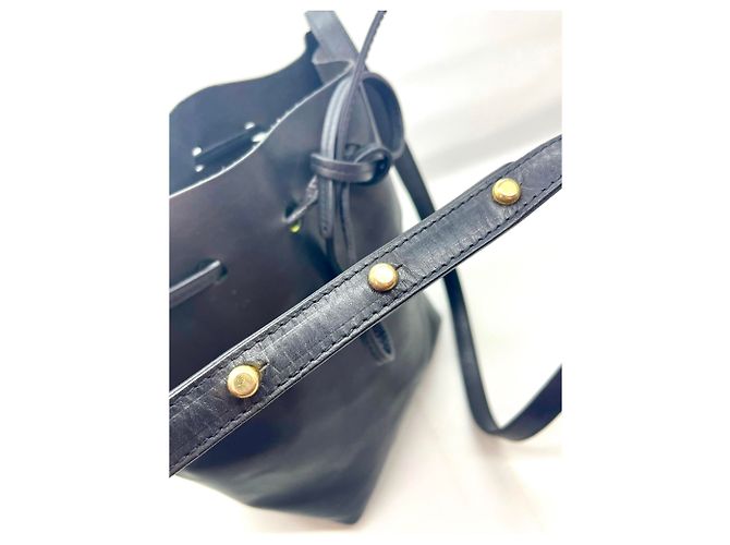 Mansur Gavriel Beuteltasche aus echtem Leder Schwarz - Ansicht 11