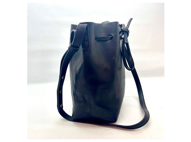 Mansur Gavriel Beuteltasche aus echtem Leder Schwarz - Ansicht 3