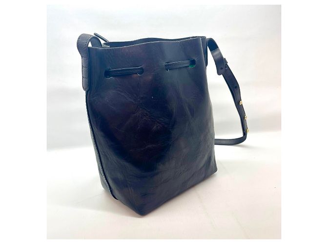 Mansur Gavriel Beuteltasche aus echtem Leder Schwarz - Ansicht 4