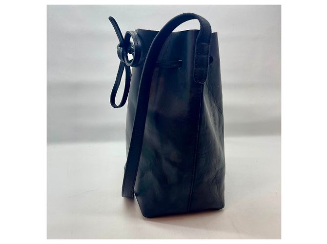 Mansur Gavriel Beuteltasche aus echtem Leder Schwarz - Ansicht 5