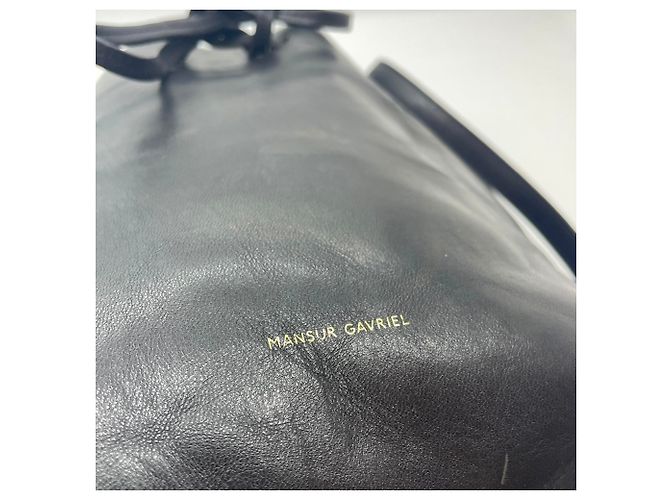 Mansur Gavriel Beuteltasche aus echtem Leder Schwarz - Ansicht 7