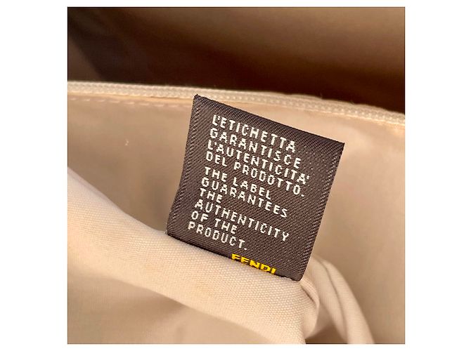 FENDI Zucca Spalmati Floral bestickte große Roll-Tragetasche Weiß - Ansicht 12